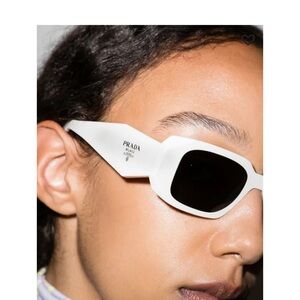 Prada White and Black Women's Sunglasses